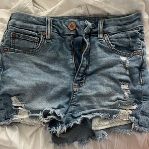American eagle medium wash, jean shorts, size 2
